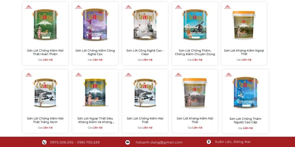 Danh mục sản phẩm sơn lót tại Vật Liệu Xây Dựng Trung Nguyên