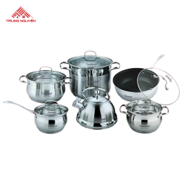 Bộ Nồi Inox 6 Món Có Siêu Đun Nước Canaval CA139
