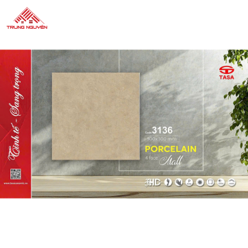 Gạch Porcelain Matt Màu Kem TASA 30x30 – Mã 3136