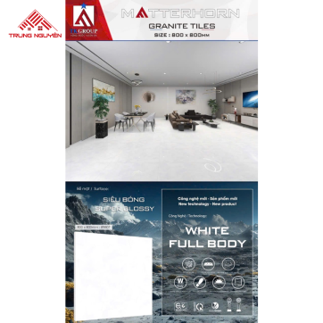 Gạch Lát Nền Granite Matterhorn 80x80: 89807
