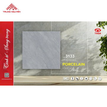 Gạch Porcelain Matt Xám Vân Đá TASA 30x30 – Mã 3133